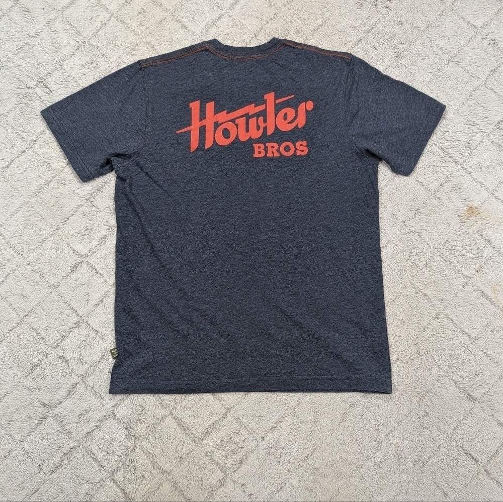Howler Brothers Shirt Mens M Blue Navy Heather Select Short Sleeve Graphic Print - Picture 7 of 7